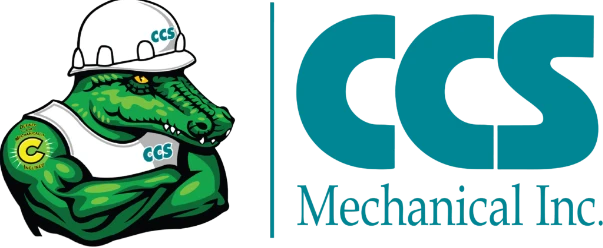 CCS Mechanical logo featuring a muscular alligator wearing a hard hat, symbolizing strength and reliability in custom software development and mechanical services.